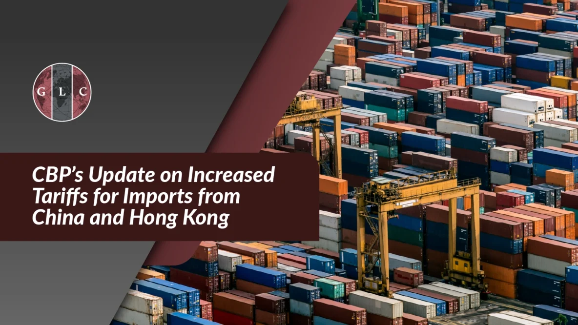 tariffs over China and Hong Kong